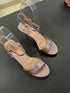 Women Glittery Open Toe Stiletto